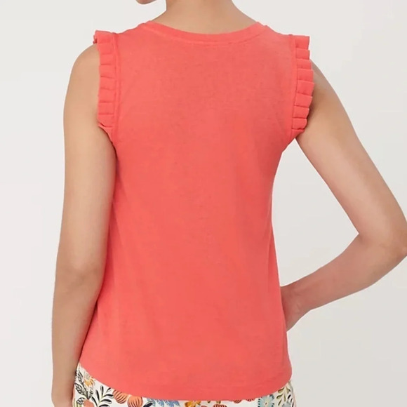 NWT LOFT Pleated Ruffle Shell - Picture 2 of 5